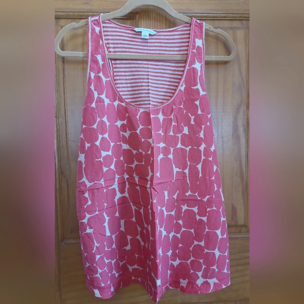 Banana Republic silk/linen coral  racer Sz L